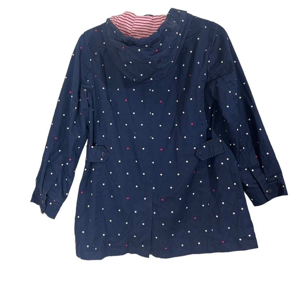 Talbots rain resistant hooded, polka dot jacket. Size medium GUC - Picture 3 of 8